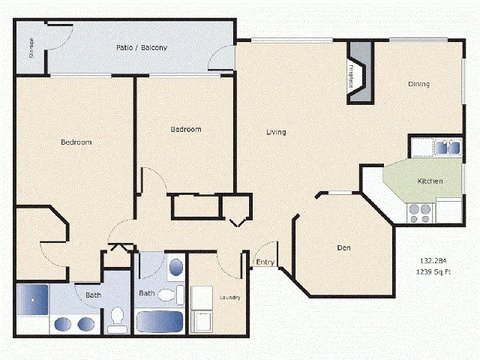 Keelers Corner Apartments Birch E Floor Plan Keelers Corner Apartments Birch E Floor Plan
